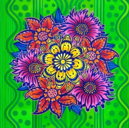 Blumen auf Grün, 2022
