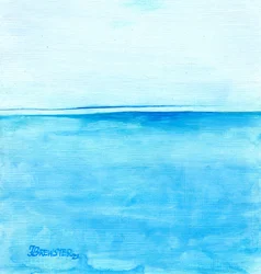 Blaue beruhigende Landschaft