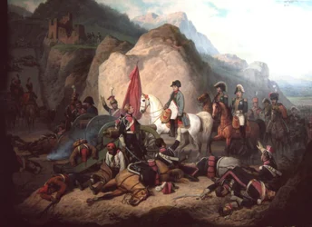 Napoleon in der Schlucht von Somosierra