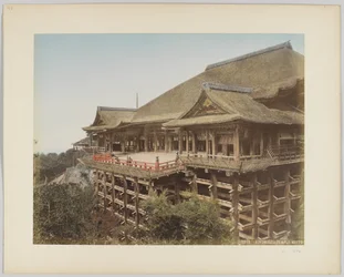 Kiyomidzu-Tempel, Kyoto, Japan, ca. 1890 (handkoloriertes s/w-Foto)