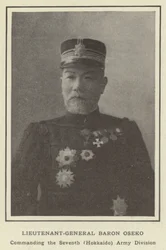 Generalleutnant Baron Oseko, Kommandant der siebten (Hokkaido) Armee-Division