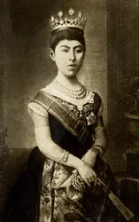 Porträt von Haruko, Kaiserin von Japan. Fotografie, Anfang des 20. Jahrhunderts.