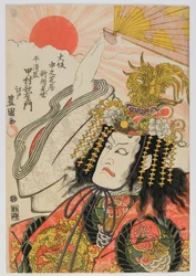 Schauspieler Nakamura Utaemon aus Edo als Taira no Kiyomori in New Kaomise im Naka-Theater, Edo-Periode