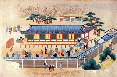 Ein Bogenschießwettbewerb, Illustration aus 