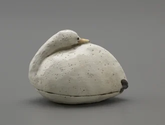 Behälter in Form einer Schneegans, Ikaho, Gumma-Präfektur, Meiji-Ära