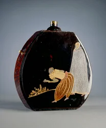 Pulverflasche (lackiertes Holz)