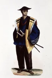 Japanischer Offizier, 1860 (Gravur)