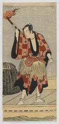 Kabuki-Schauspieler Ichikawa Monnosuke II als Fischer, Edo-Periode, späte 1780er oder frühe 1790er Jahre