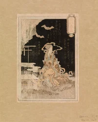 Dame, die neben einem Bach sitzt, ca. 1785