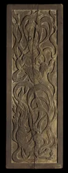 Tafel mit Flachrelief-Schnitzerei buddhistischer Apsaras