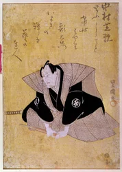 Darstellung des Schauspielers Nakamura Shikan IV. Japanischer Druck aus dem 19. Jahrhundert. Paris, Guimet Museum, Museum für asiatische Kunst