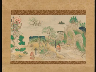 Szene aus den illustrierten Legenden des Jin’ji-Tempels