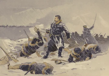 Die Schlacht von Hei-kou-tai im Schnee