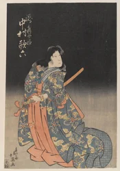 Theatralische männliche Figur mit Schwert