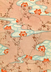 Holzschnitt von Herbstblättern