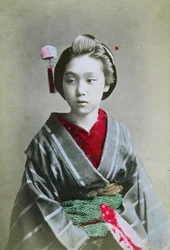 Junges Mädchen im Kimono, ca. 1860-70