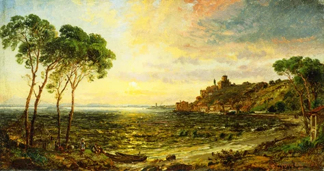 Sonnenuntergang über dem Trasimenischen See, 1887
