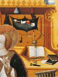 Buchstütze, Altarbild aus Verdu