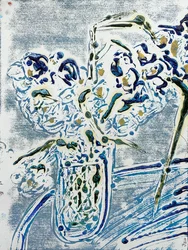 Fleur De Sel Nr. 02 Blauer Karamell-Monotyp, 2021