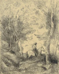 Der große Reiter im Wald