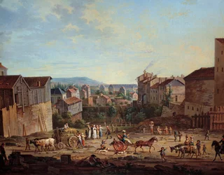 Das Bastion von Michottes in Nancy. Gemälde von Jean Baptiste Claudot (1733-1805), um 1801. Nancy, Musée Historique Lorrain