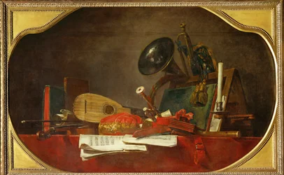 Die Attribute der Musik, Begleitstück zu 40-12-16/28, eines von drei Supraporten für das Schloss Choisy