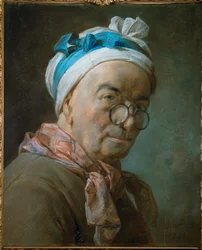 Selbstporträt von Chardin mit Kneifer