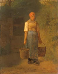 Mädchen trägt Wasser