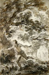 Ruggiero sucht Angelica, die sich unsichtbar gemacht hat