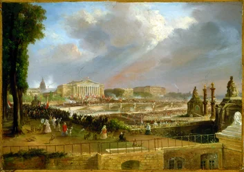 Proklamation der Republik auf dem Portikus der Abgeordnetenkammer, 4. Mai