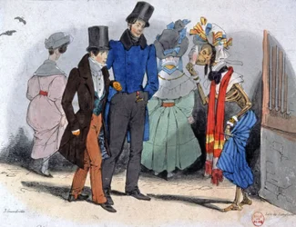 Prostituierte verbreiten Syphilis, ca. 1850 (Illustration)