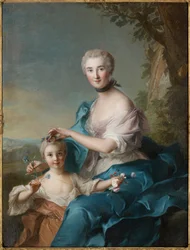 Porträt von Madame Crozat de Thiers und ihrer Tochter