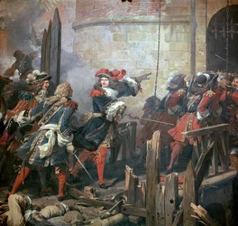 Ludwig XIV. führt den Angriff auf Valenciennes, 17. Jahrhundert