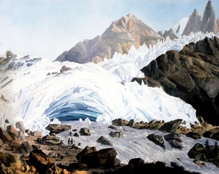 Chamonix: Quelle des Arveyron, ca. 1800