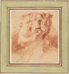 Studie eines Frauenkopfes (ca. 1725)