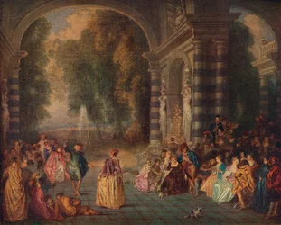 Les Plaisirs du Bal Le Bal Champetre, ca. 1717