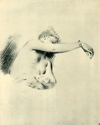 Akt mit erhobenem rechten Arm, 1717-1718, 1943