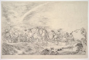 Rekruten, die sich dem Regiment anschließen, ca. 1715-16