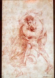 Der verstohlene Kuss. 18. Jahrhundert. Paris, Louvre