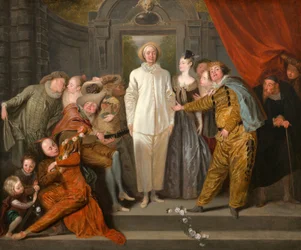 Die italienischen Komödianten, wahrscheinlich 1720