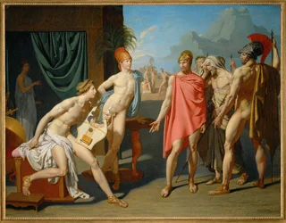 Achilles begrüßt die Gesandten von Agamemnon