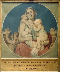 Entwurf für die Glasfenster der Kapelle St. Ferdinand in Paris
