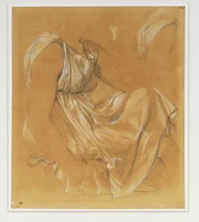 Studie der Draperie einer weiblichen Figur