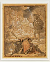 Der Traum von Ossian, inspiriert von den Gedichten des schottischen Dichters Ossian, "neu erfunden" von Mac Pherson