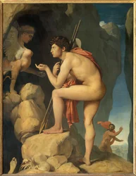 Ödipus erklärt das Rätsel der Sphinx, 1808. 1,89 x 1,44 m