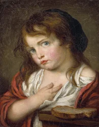 Kleines Mädchen schmollend