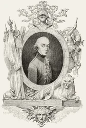 Karl XIV. (1763-1844): König von Schweden und Norwegen und Prinz von Ponte Corvo, graviert von Pannemaker