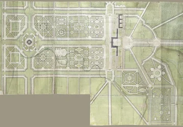 Entwurf für den Strelna-Palast und -Park