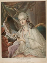 Jeanne Bécu, Gräfin Du Barry, und ihr Diener Zamor