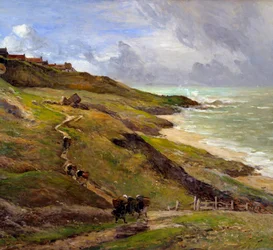 Die Felsen von Equihen Landschaft der bretonischen Küste (Detail)